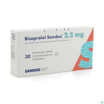 Bisoprolol sandoz 2,5 mg comp pell 30 x 2,5 mg