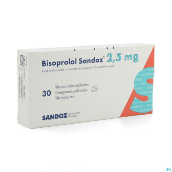 Bisoprolol sandoz 2,5 mg comp pell 30 x 2,5 mg