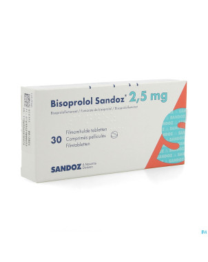Bisoprolol sandoz 2,5 mg comp pell 30 x 2,5 mg