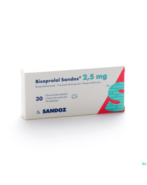 Bisoprolol sandoz 2,5 mg comp pell 30 x 2,5 mg