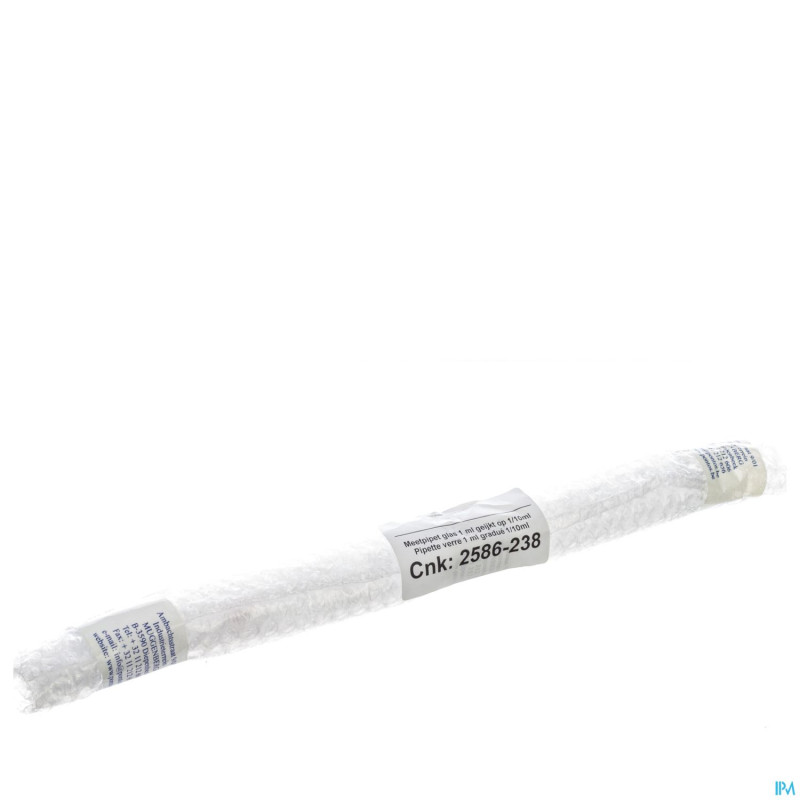 Pipette  1ml gradue 1/10ml   pontos