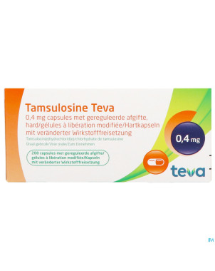 Tamsulosine teva caps 200 x 0,4 mg