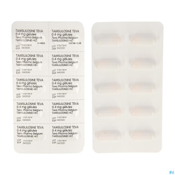 Tamsulosine teva caps 200 x 0,4 mg