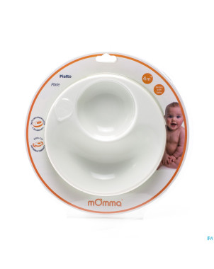 Momma assiette verte 2 compartiments