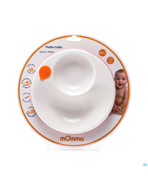 Momma assiette chaude rouge 2 compartiments