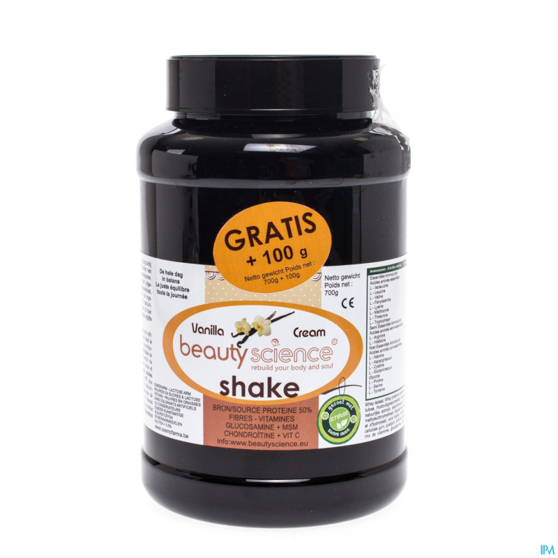 Beauty science milkshake vanille    pdr 700g