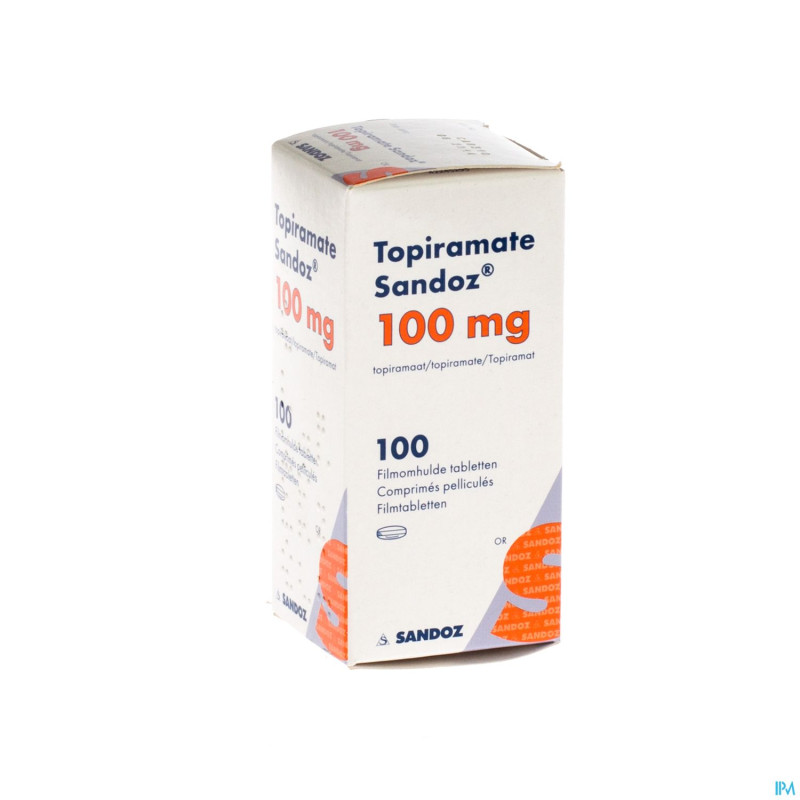 Topiramate sandoz 100mg comp pell 100 x 100mg