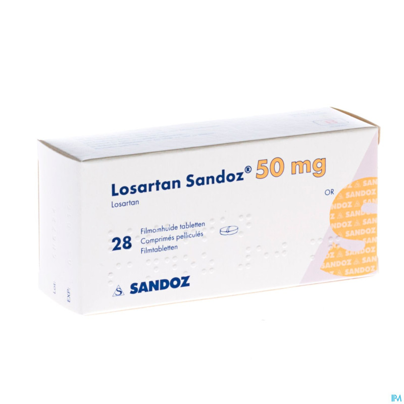 Losartan sandoz  50 mg tabl 28 x  50 mg