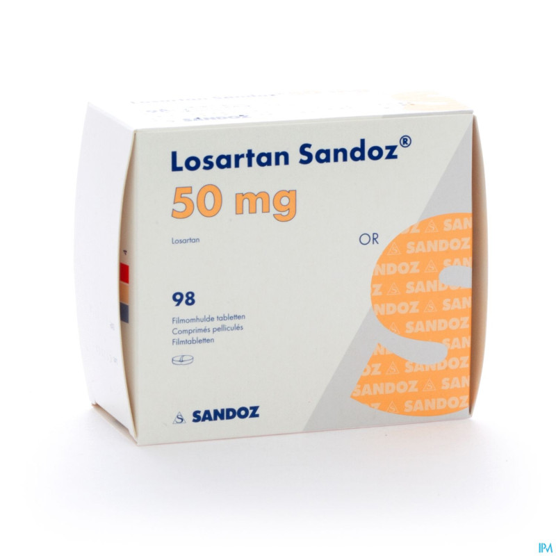 Losartan sandoz  50 mg tabl 98 x  50 mg
