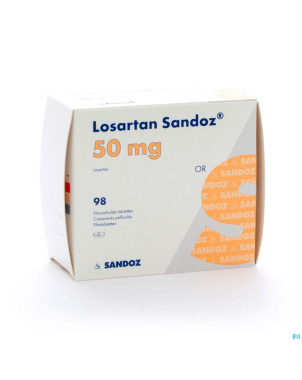 Losartan sandoz  50 mg tabl 98 x  50 mg