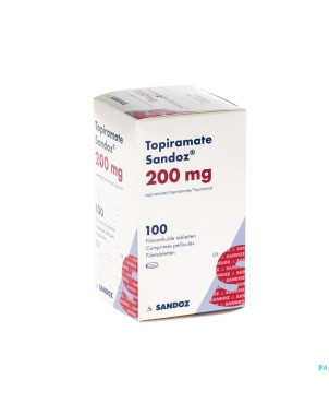 Topiramate sandoz 200mg comp pell 100 x 200mg