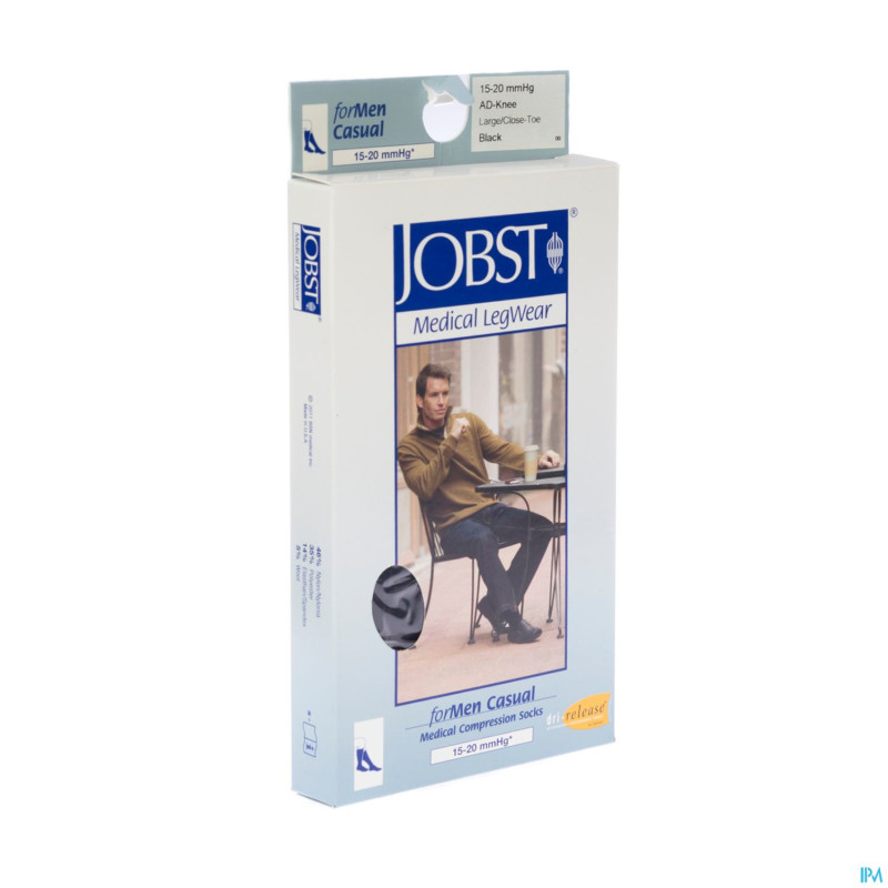 Jobst for men casual c1 15-20 ad black    l 1p
