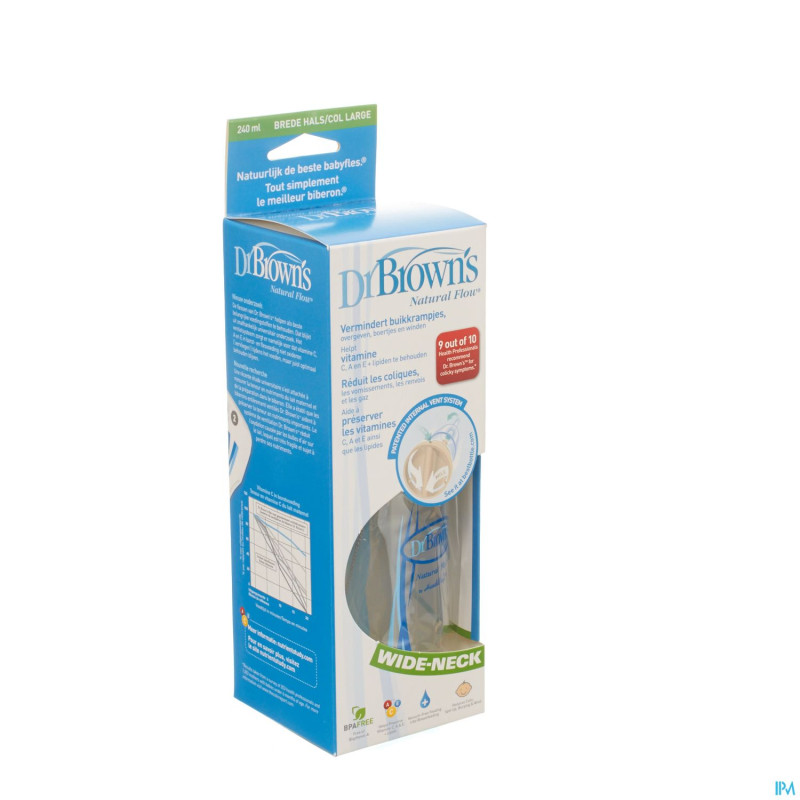 Dr brown biberon 1x240ml polypropylene    escos
