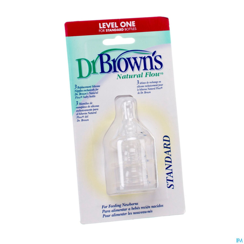Dr brown tetine 1age pr biber verre  3    escos