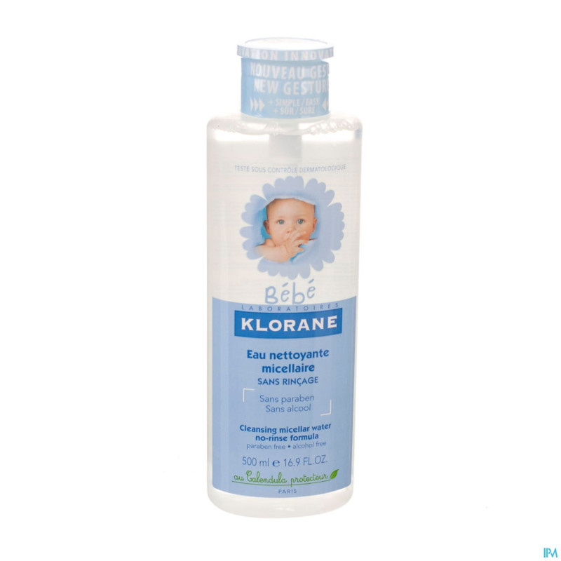 Klorane bb eau nett s/rinc.-s/parab.fl pompe 500ml