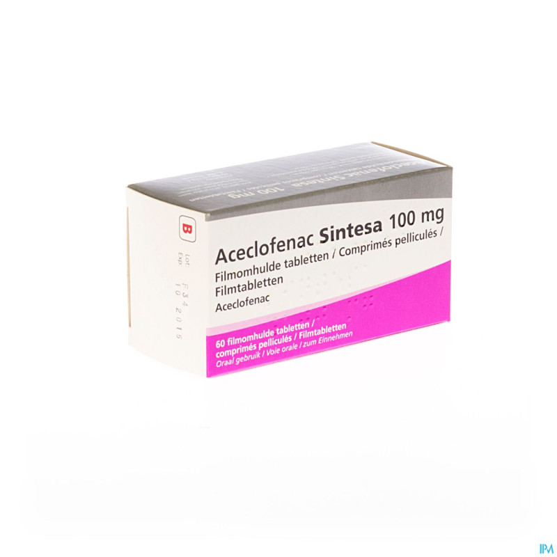 Aceclofenac sintesa 100mg comp 60 x 100 mg