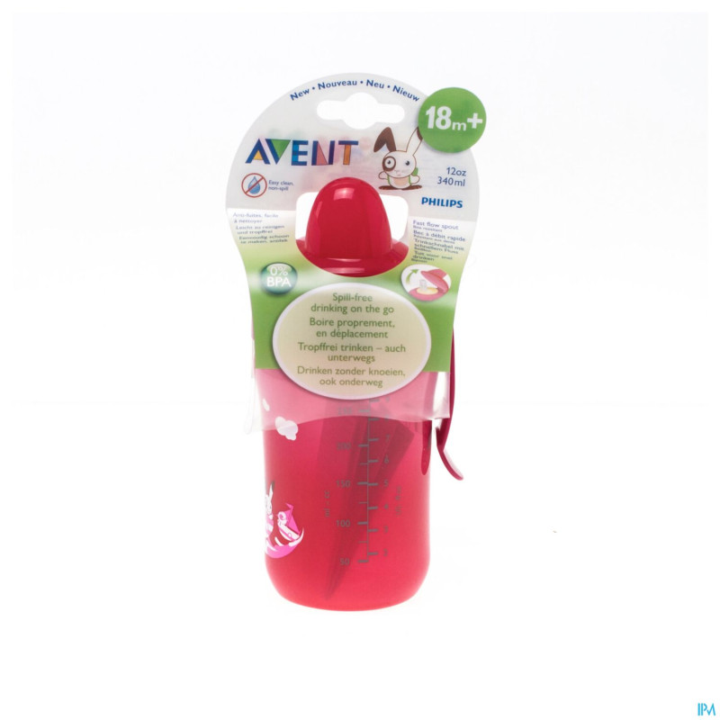Avent magic sports cup deco a/fuite +18m 340ml