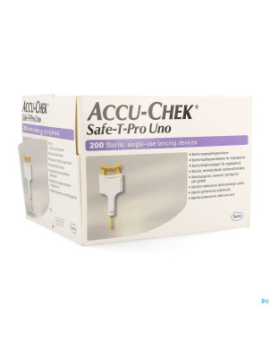 Accu chek safe t pro plus uno steril jetable 200