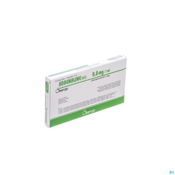 Adrenaline hcl sterop 0,8mg/ml amp  10