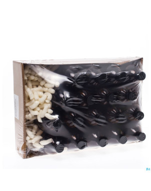 Flacon brun rond pp28+caps obus    500ml 18 aca