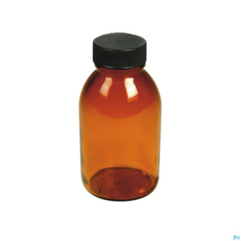Flacon brun rond pp28+caps obus    500ml 18 aca