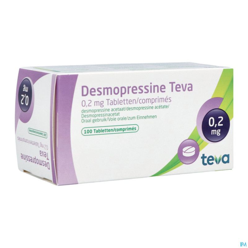 Desmopressine teva 0,2 mg tabl 100 x 0,2 mg
