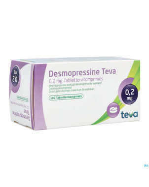 Desmopressine teva 0,2 mg tabl 100 x 0,2 mg
