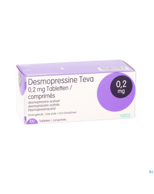Desmopressine teva 0,2 mg tabl 100 x 0,2 mg
