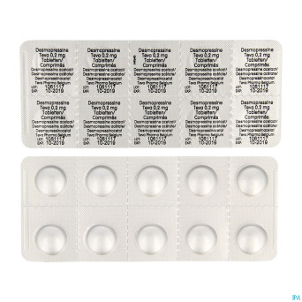 Desmopressine teva 0,2 mg tabl 100 x 0,2 mg