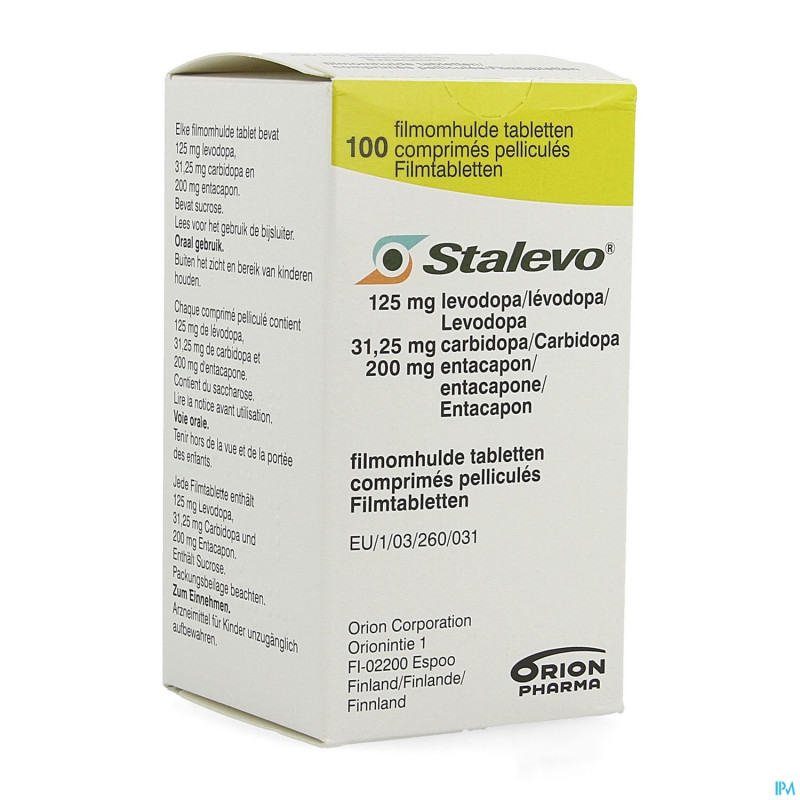 Stalevo 125mg/31,25mg/200mg comp pell 100