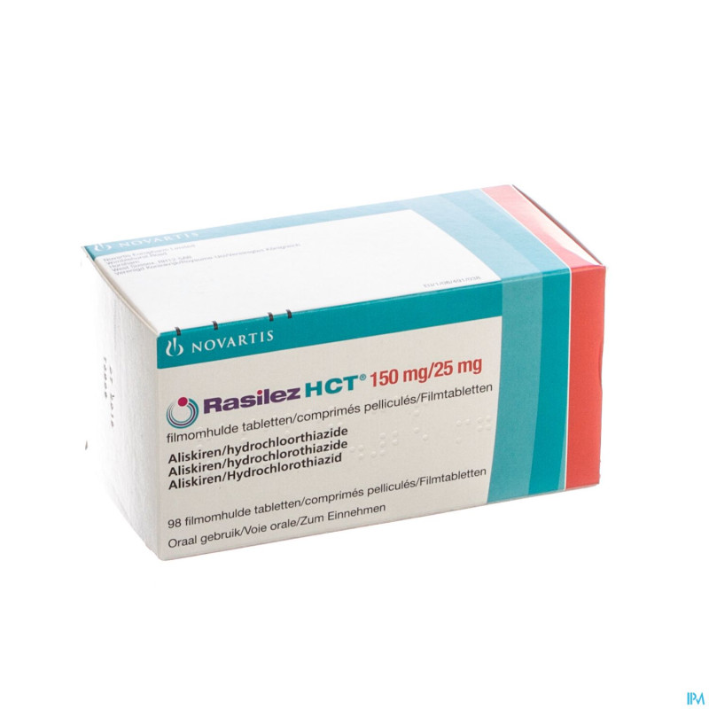 Rasilez hct 150 mg/25,0 mg comp pell 98