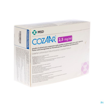 Cozaar 2,5 mg kit pulv + sol susp or