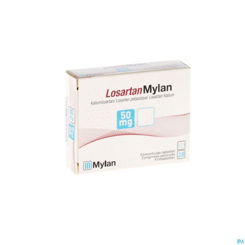 Losartan mylan  50 mg tabl 28 x  50 mg