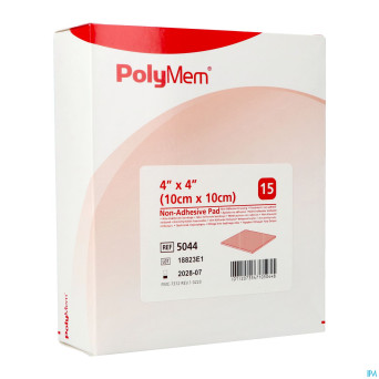 Polymem quadrafoam non-adhesif 10,1cmx10,1cm 15