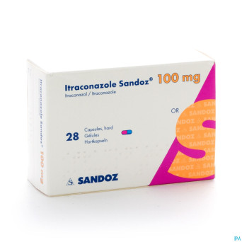 Itraconazole sandoz caps 28x100mg
