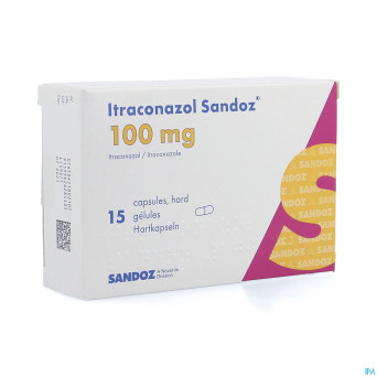 Itraconazole sandoz caps 15x100mg