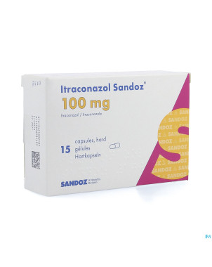 Itraconazole sandoz caps 15x100mg
