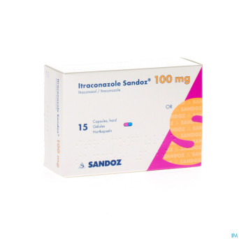 Itraconazole sandoz caps 15x100mg