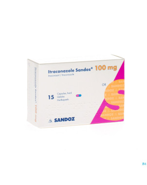 Itraconazole sandoz caps 15x100mg