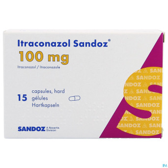 Itraconazole sandoz caps 15x100mg