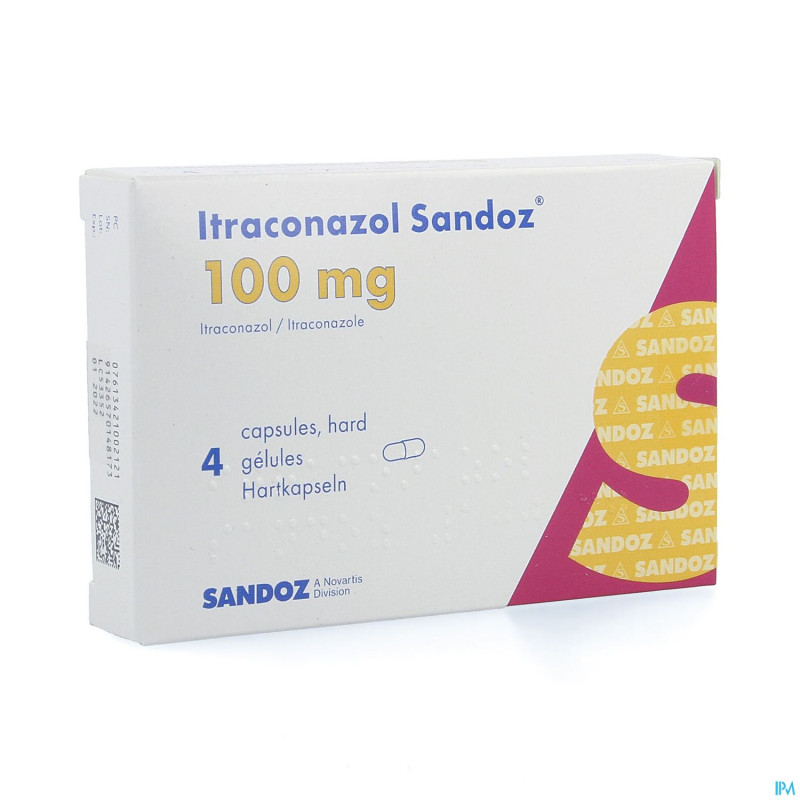 Itraconazole sandoz caps  4x100mg
