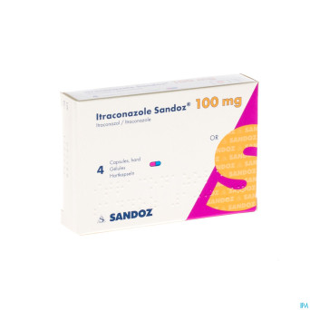 Itraconazole sandoz caps  4x100mg
