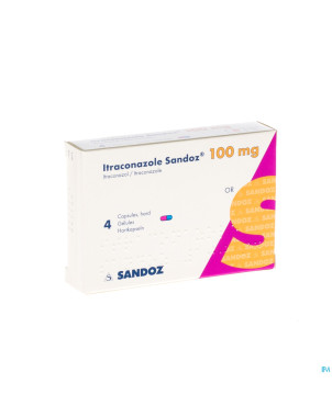 Itraconazole sandoz caps  4x100mg