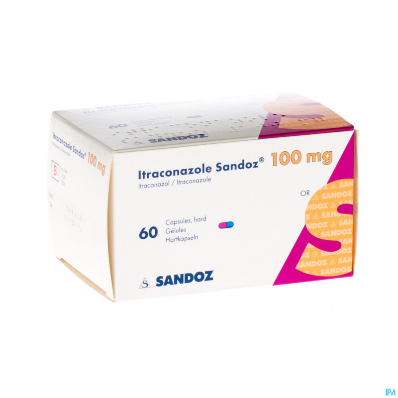 Itraconazole sandoz caps 60x100mg
