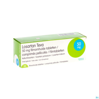 Losartan teva  50 mg comp pell  98 x  50 mg