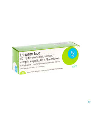 Losartan teva  50 mg comp pell  98 x  50 mg