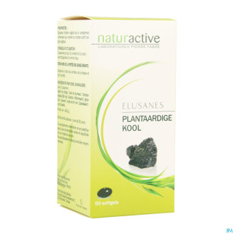 Elusanes charbon vegetal softgels 60