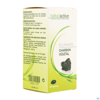 Elusanes charbon vegetal softgels 60