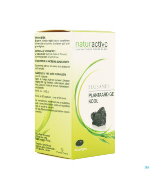 Elusanes charbon vegetal softgels 60
