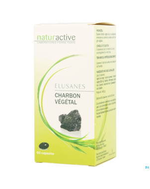 Elusanes charbon vegetal softgels 60